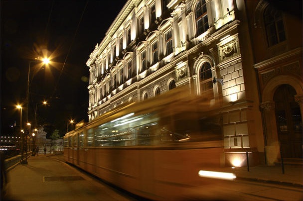 Budapest: Tram on Buda Side of the Danube (2008)