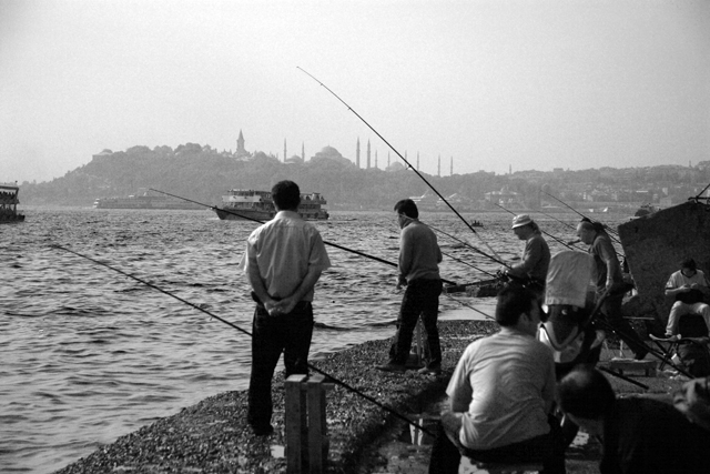 Fishermen on the Golden Horn, Istanbul, Turkey (2009)